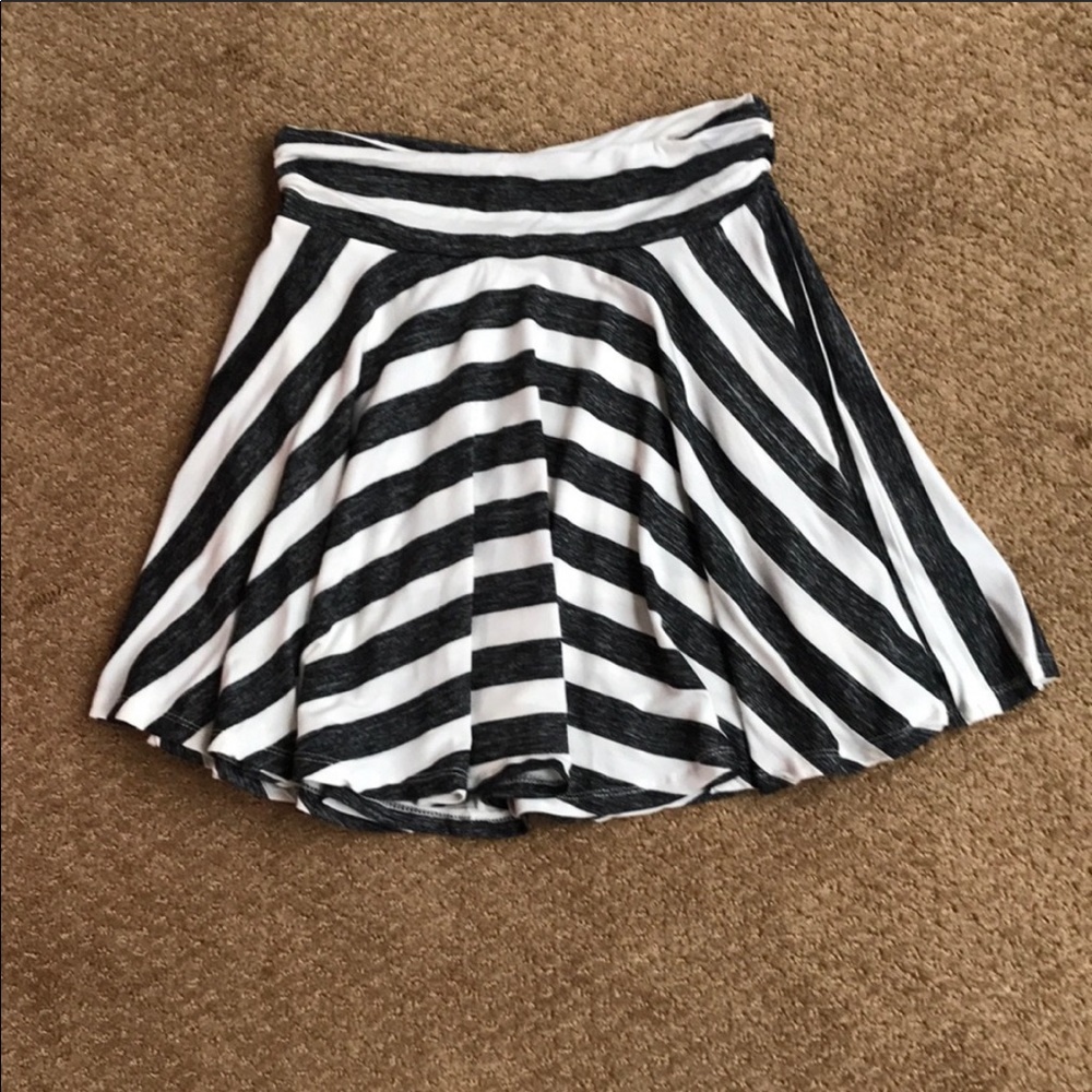 Striped skater skirt